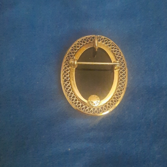 Vintage 1950's Winard Black Onyx Brooch - Picture 2 of 3